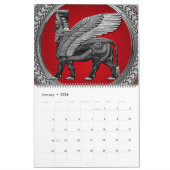Calendrier [100] Taureau ailé assyrien : Argent et lamassu no (Jan 2026)