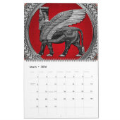 Calendrier [100] Taureau ailé assyrien : Argent et lamassu no (Mar 2026)