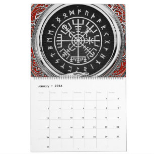 Calendrier [100] Vegvisir - Viking Silver Magic Runic Compass