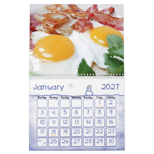Calendrier 11 de fruit et de nourriture (Jan 2027)