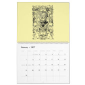 Calendrier 12 Cartouches Baroques Rococo du 18e siècle (Feb 2027)