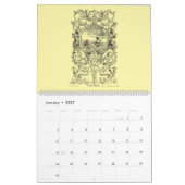 Calendrier 12 Cartouches Baroques Rococo du 18e siècle (Jan 2027)