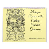 Calendrier 12 Cartouches Baroques Rococo du 18e siècle (Protection)