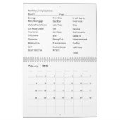 Calendrier 12 Feuillets de frais de subsistance mensuels 2026 (Feb 2026)