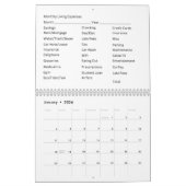 Calendrier 12 Feuillets de frais de subsistance mensuels 2026 (Jan 2026)