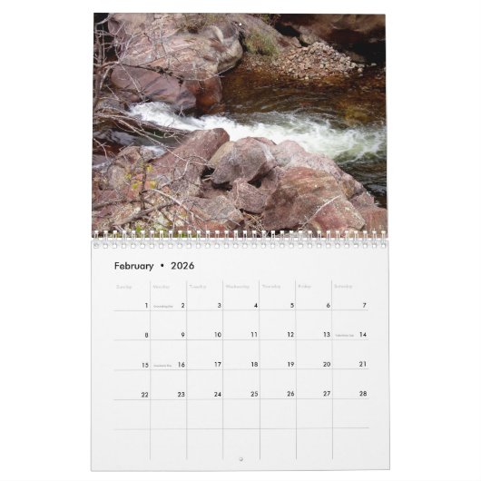 Calendrier 12 Mois Colorado Paysages (Feb 2026)