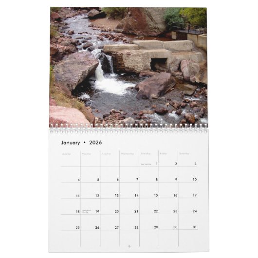 Calendrier 12 Mois Colorado Paysages (Jan 2026)