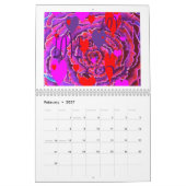 Calendrier 12 mois d'art contemporain abstrait (Feb 2027)