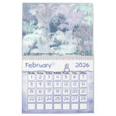 Calendrier 12 mois de beaux-arts par les saisons (Feb 2026)