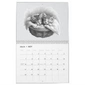 Calendrier 12 Mois de Chatons Adorables au Crayon (Mar 2027)