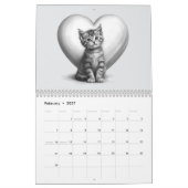 Calendrier 12 Mois de Chatons Adorables au Crayon (Feb 2027)