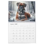 Calendrier 12 mois de chiens de boxe : année longue de chien  (Jan 2027)