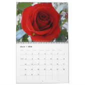 Calendrier 12 mois de fleurs florales (Mar 2026)