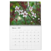 Calendrier 12 mois de fleurs florales (Feb 2027)