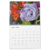 Calendrier 12 mois de fleurs florales (Mar 2027)