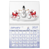 Calendrier 12 mois de fourmis (Jan 2027)