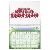 Calendrier 12 mois de fourmis (Mar 2026)