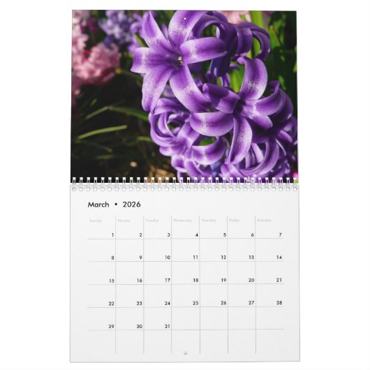 Calendrier 12 mois de photographie florale, 4e édition (Mar 2026)