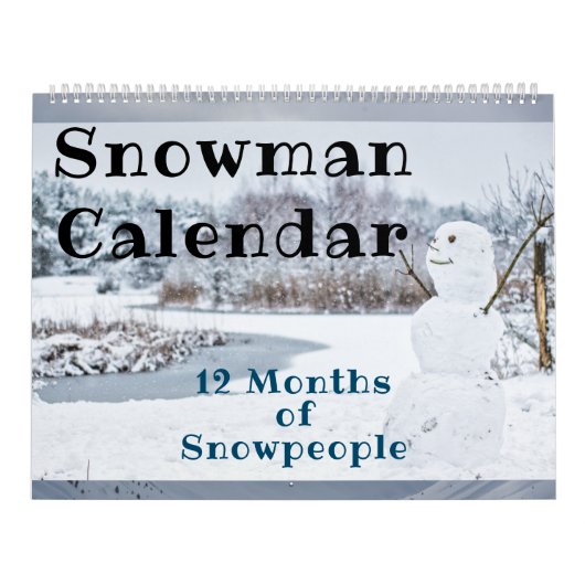Calendrier 12 Mois de Snowmen Snowpeople Collection Snowman (Protection)