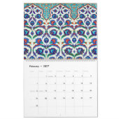 Calendrier 12 mois de tuiles turques (Feb 2027)