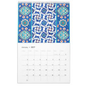 Calendrier 12 mois de tuiles turques (Jan 2027)