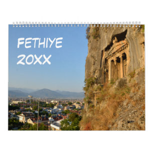 Calendrier 12 mois Fethiye, Turquie