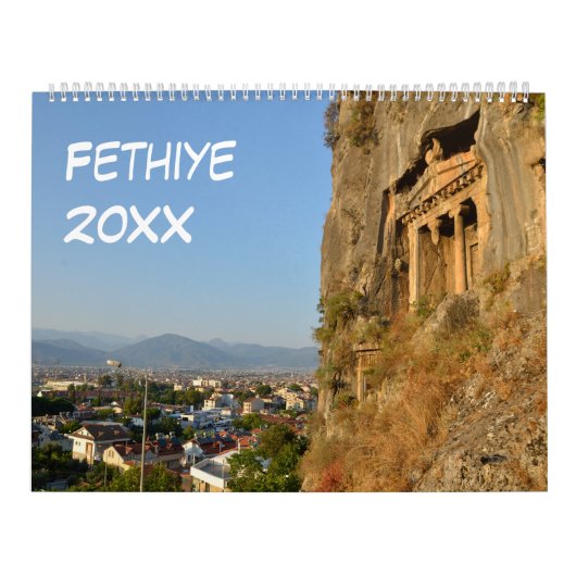 Calendrier 12 mois Fethiye, Turquie (Protection)