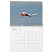 Calendrier 12 mois flamants (Feb 2026)