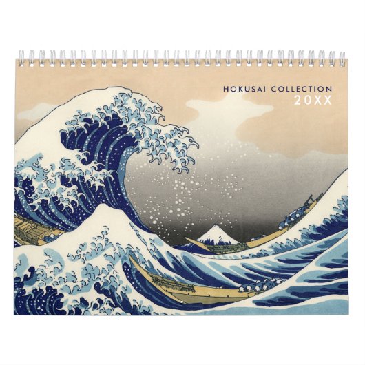Calendrier 12 mois Hokusai Collection Art (Protection)