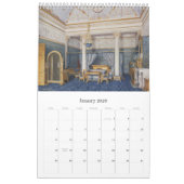 Calendrier 12 mois Intérieurs du Palais d'hiver (Jan 2026)