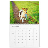 Calendrier 12 Mois Jack Russell Chiens Terrier Aquarelle Cade (Mar 2026)