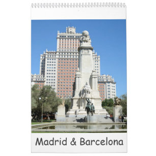 Calendrier 12 mois Madrid & Barcelone