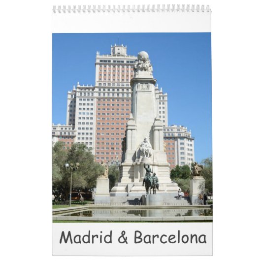 Calendrier 12 mois Madrid & Barcelone (Protection)
