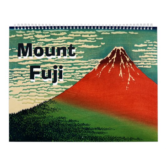 Calendrier 12 mois Mont Fuji (Protection)