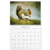 Calendrier 12 mois - Peinture d'aquarelle de la faune de l'éc (Mar 2027)