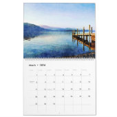 Calendrier 12 Mois Réflexions Watercolor Art Lake District (Mar 2026)