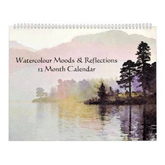 Calendrier 12 Mois Réflexions Watercolor Art Lake District