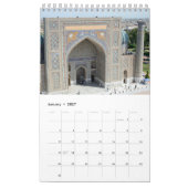 Calendrier 12 mois Samarkand, Ouzbékistan (Jan 2027)
