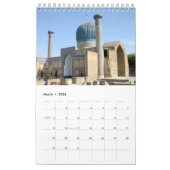 Calendrier 12 mois Samarkand, Ouzbékistan (Mar 2026)