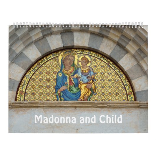 Calendrier 12 mois Vierge et Enfant (Protection)