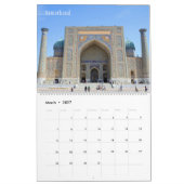 Calendrier 12 mois Voyage Ouzbékistan (Mar 2027)