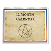 Calendrier 12 mois Witchcraft Magick Wicca Magic Planner (Protection)