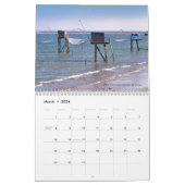Calendrier 12 month calendar of seaside of France (Mar 2026)