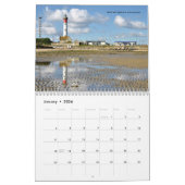 Calendrier 12 month calendar of seaside of France (Jan 2026)