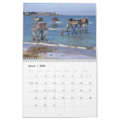 Calendrier 12 month calendar of seaside of France (Mar 2026)