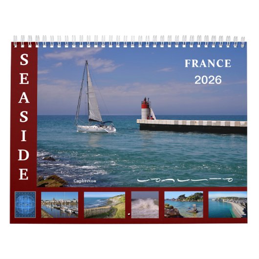 Calendrier 12 month calendar of seaside of France (Protection)