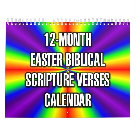 Calendrier 12-Month Easter Biblical Scripture Verses (Protection)