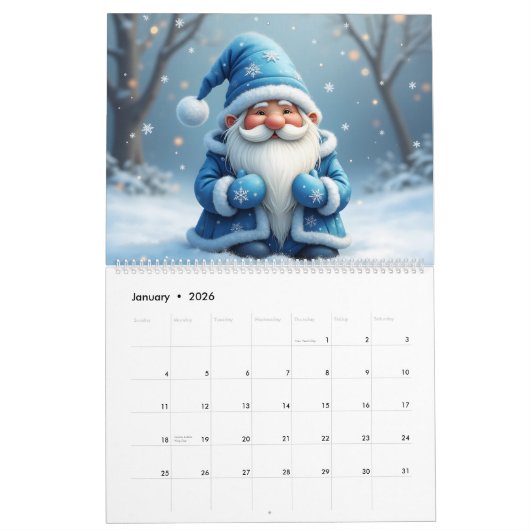 Calendrier 12 Month Gnome (Jan 2026)