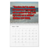 Calendrier 12-Month Words of Jesus Biblical Scripture Verses (Mar 2027)