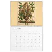 Calendrier 12 Months Of Flowers Baroque Rococo Botanical Art (Jan 2026)